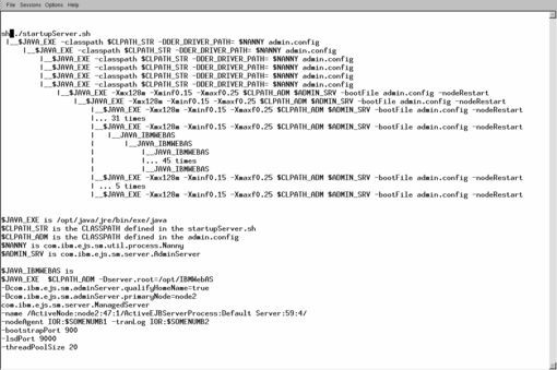 WebSphere 3.5 Startup on IBM AIX RS6000.