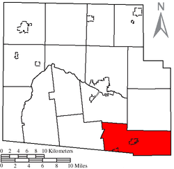 Location of Hale Township, Hardin County, Ohio