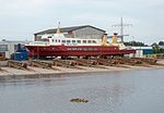 Rüm Hart under conversion to Frisia XI at Diedrich shipyard