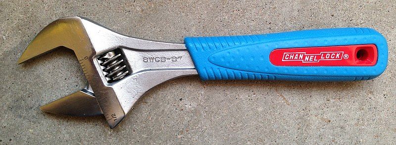 File:Channellock adjustable wrench.jpg