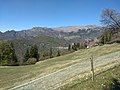 Mount Camiolo di Cima, barn known as the Bendoi barn, Magasa in the background