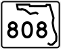 State Road 808 and County Road 808 marker