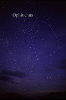 The constellation Ophiuchus as it can be seen by naked eye[37]