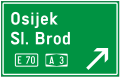 D08 Preliminary direction indicator for approaching for turning