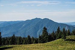 Rarău-Giumalău mountainous range in Suceava County, Bukovina, northeastern Romania