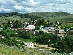 Virginia City from a nearby hillside