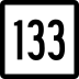 Route 133 marker