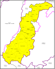 Map of diocese of Modena–Nonantola