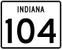 State Road 104 marker