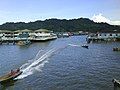 Boats at a waterway in Kampong Ayer