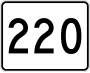 Route 220 marker