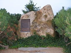 Monument to the 1945 German prisoner of war camp in Wickrathberg.