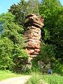 Mushroom rock formation in the "Kollesleuker Schweiz" (Kollesleuken's Switzerland)