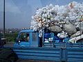 A Shanghai truck carrying plastic to a recyceling depot.