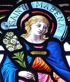 Saint Mabena (detail of stained glass window)