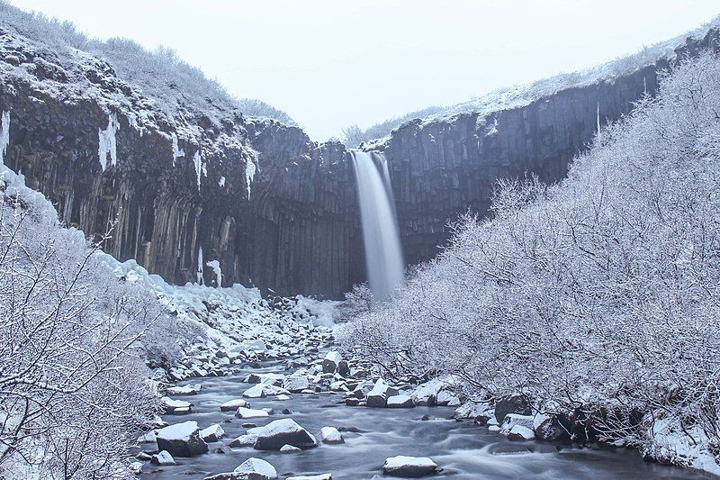 File:Svartifoss winter.jpg