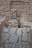 Iron Age ramparts in Tulul adh-Dhahab, sometimes identified with the Israelite city of Mahanaim mentioned in the Hebrew Bible.[15]