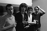 XTC backstage in Toronto, Canada (October 1978).