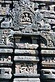 A pediment in one of the sides of the temple depicting Shiva in a sitting position