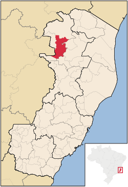 Location of Barra de São Francisco