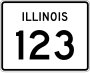 Illinois Route 123 marker