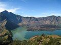 The caldera was formed by the eruption.