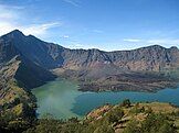 Lake Segara Anak was created by the eruption