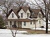 The grout of the Daniel Pennie House was scored to make it look like stone.