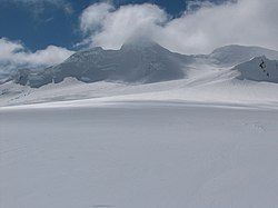 Balkan Snowfield from near Willan Nunatak, with Burdick Ridge in the background