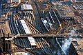 Image 20A large Amtrak and Metra coach yard just south of Chicago Union Station. About 25 percent of all rail traffic in the United States travels through the Chicago area. (from Rail yard)