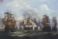 The Battle of Camperdown by Martinus Schouman.