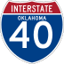 Interstate 40 marker