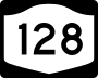 New York State Route 128 marker