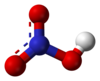 Resonance ball and stick model of nitric acid