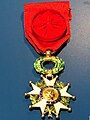 The insignia of an officer class of the Legion d'Honneur from the current Fifth Republic