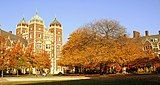 University of Pennsylvania's Quad in the Fall, facing Ware College House.