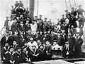 Protector crew c. 1900. Turner is the officer standing (second from left) in the bottom LHS of the photo.