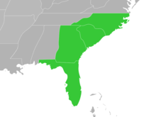 Symphyotrichum walteri native distribution: US — Florida, Georgia, North Carolina, and South Carolina.