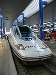 Talgo 350 train (Renfe Class 102) at Lleida Pirineus station