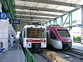 An old FiReMa E86 and a new ETi 404 at Trento railway station