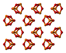 Packing of P4O6 molecules in the crystal structure