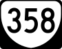 State Route 358 marker