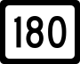 West Virginia Route 180 marker