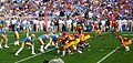 2008 USC–UCLA rivalry game; a return to the tradition of both teams wearing home jerseys.