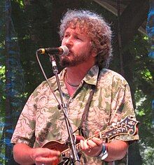 Drew Emmitt on stage at the Northwest String Summit on July 21, 2013.