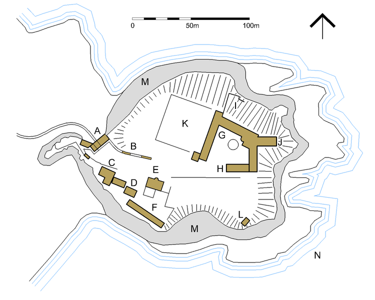 File:Dunnottar castle plan.png