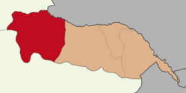 Map showing Tuzluca District in Iğdır Province