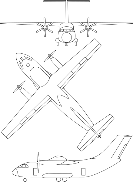 File:Ilyushin Il-112 3-view.svg