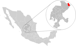 Location of Concepción del Oro within Zacatecas and Mexico