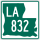 Louisiana Highway 832 marker